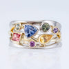 Multicolor Wavy Zirconia Ring 2