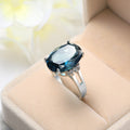 Blue Zircon Ring