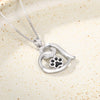 Crystal Heart Paw Necklace 2