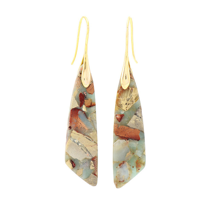 Natural Stone Drop Earrings