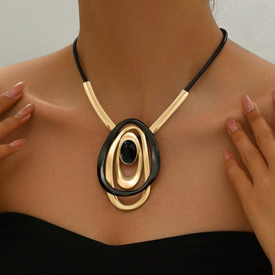 Vintage Geometric Pendant Necklace