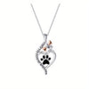 Swirl Heart Paw Necklace 2