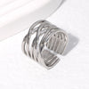 Titanium Steel Geometric Ring 1