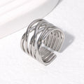 Titanium Steel Geometric Ring