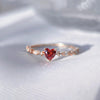 Red Heart Zircon Ring 1