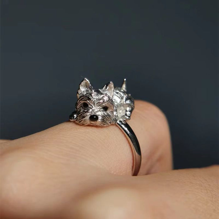 Puppy Face Adjustable Ring