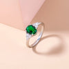 Oval Emerald Green Zircon Ring 2