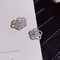 Zircon Rose Flower Earrings