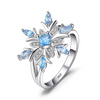 Blue Snowflake Zircon Ring 2