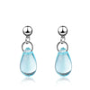 Aqua Teardrop Earrings 2