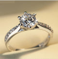 Round Zircon Solitaire Ring