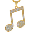 Crystal Music Note Pendant Necklace 2