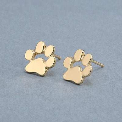 Paw Print Stud Earrings