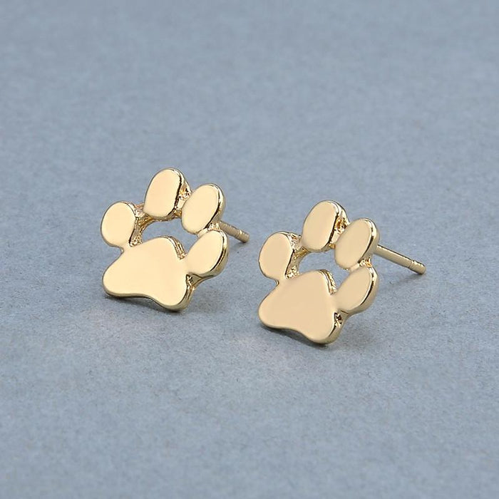 Paw Print Stud Earrings