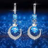 Crystal Star Moon Drop Earrings 1
