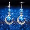 Crystal Star Moon Drop Earrings