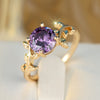 Round Purple Zircon Ring 1