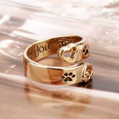 Paw Heart Ring