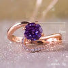 Purple Crystal Wave Ring 1