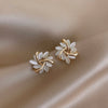 Opal Cat-Eye Flower Earrings 1