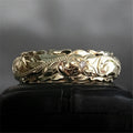 Carved Rose Gold Ring