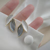 Sculptural Leaf Earrings 1