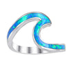 Blue Opal Geometric Ring 1