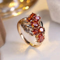 Gold Leaf Zircon Ring