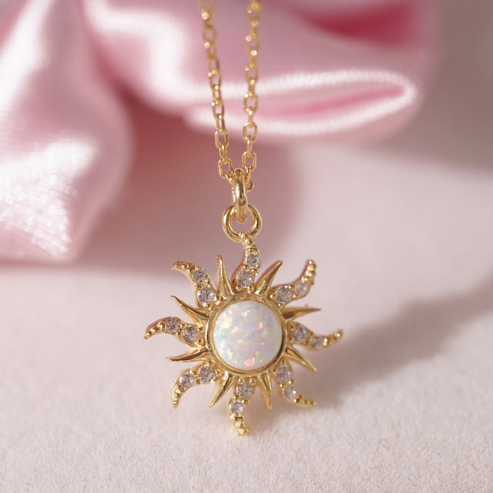 Vintage Opal Pendant Necklace