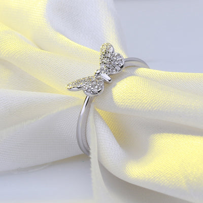 Pave Zircon Butterfly Ring