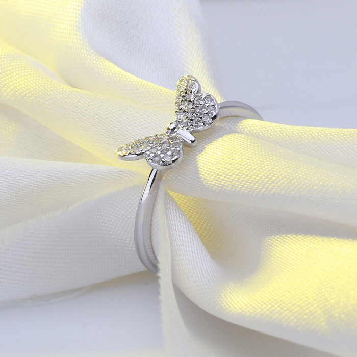 Pave Zircon Butterfly Ring