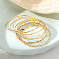 Gold Chain Bracelet Set