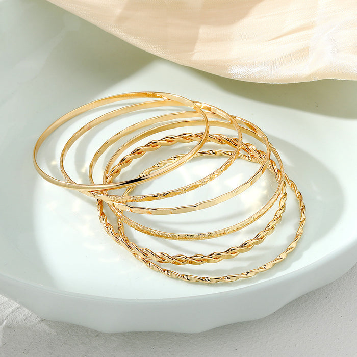 Gold Chain Bracelet Set