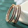 Black Crystal Hoop Earrings 1