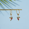 Enamel Hummingbird Earrings 1
