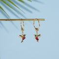 Enamel Hummingbird Earrings
