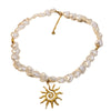 Pearl and Sun Pendant Necklace 3