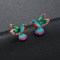 Colorful Crystal Bird Earrings