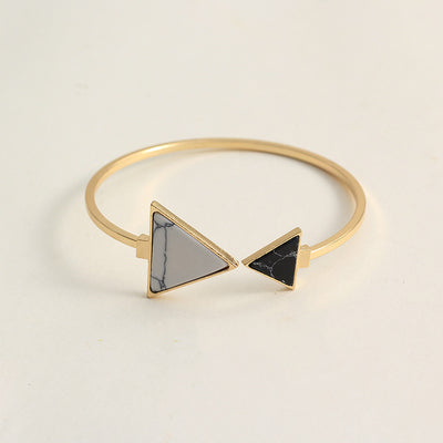 Triangle Stone Cuff Bracelet