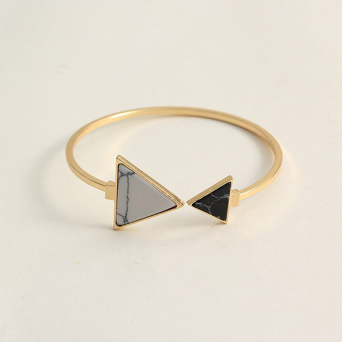 Triangle Stone Cuff Bracelet