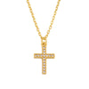 Zircon Cross Pendant Necklace 1