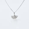 Silver Ginkgo Leaf Necklace 2