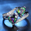 Double Heart Zircon Ring 1