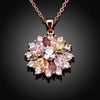 Crystal Flower Zircon Necklace 1