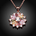 Crystal Flower Zircon Necklace