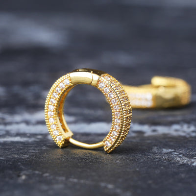 Full Zircon Hoop Earrings