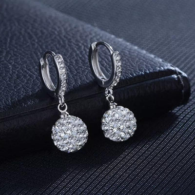 Zircon Ball Stud Earrings