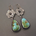 Vintage Carved Floral Tassel Earrings
