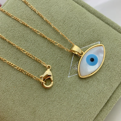 Blue Evil Eye Pendant Necklace