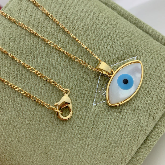 Blue Evil Eye Pendant Necklace